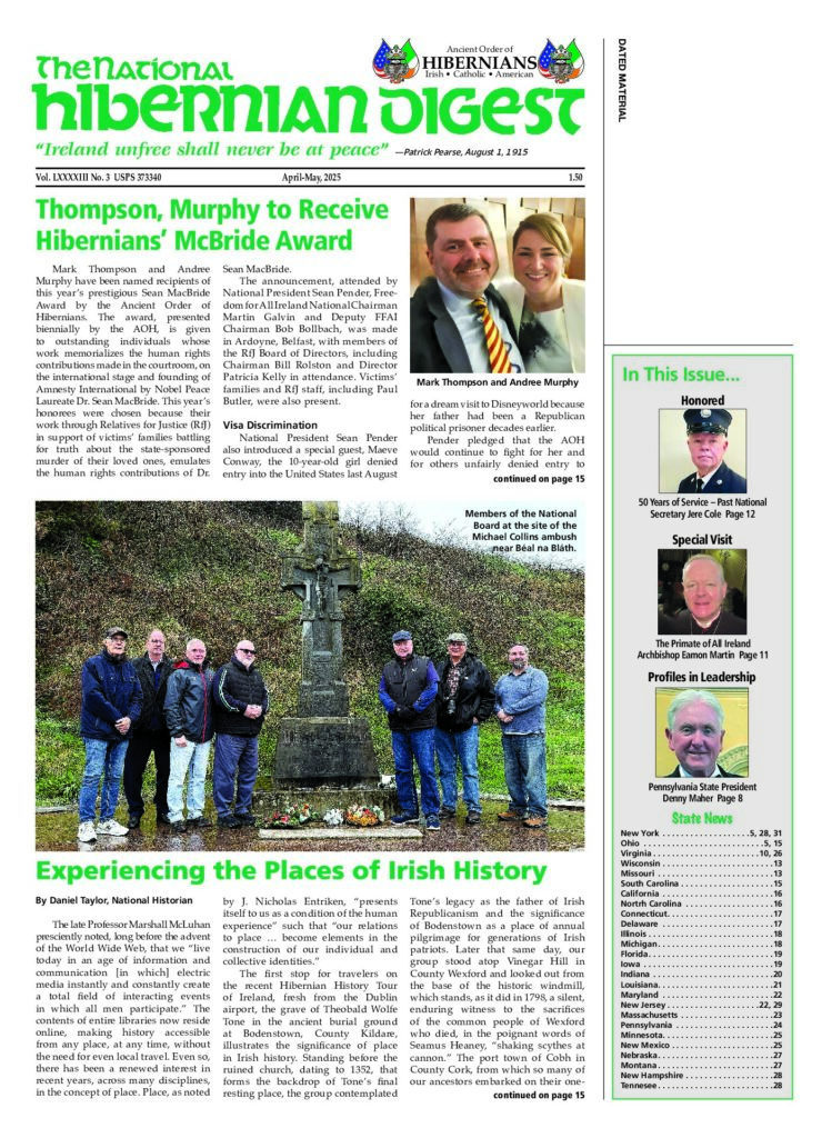 First page of National Hibernian Digest — April-May 2025